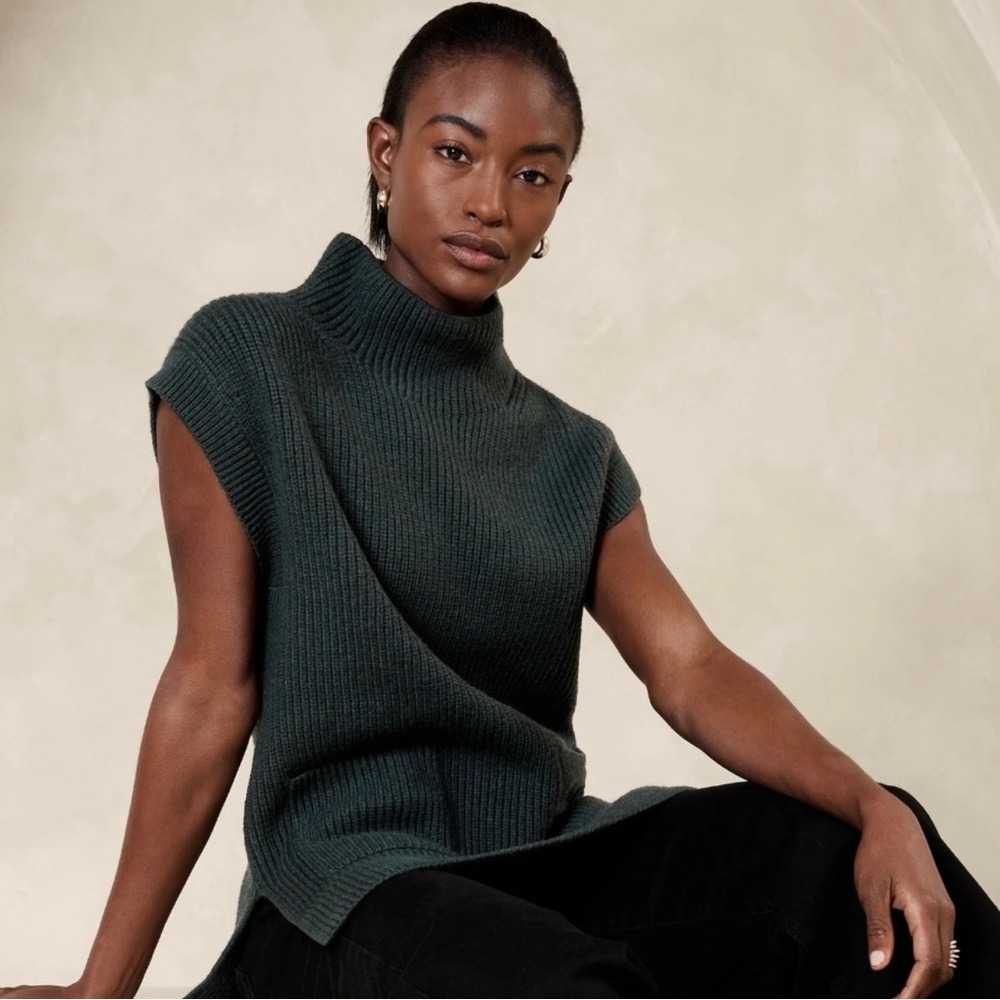 Banana Republic Factory Turtleneck Tunic Dark Juniper Size Small‎